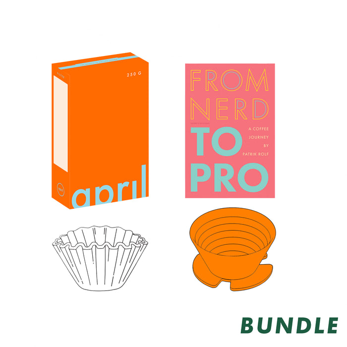 From Nerd To Pro + Plastic Brewer + Paper Filter + 250g Filter Beans